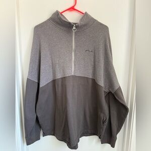 PINK Victoria's Secret Gray Zip Up Sweater with Mock Neck